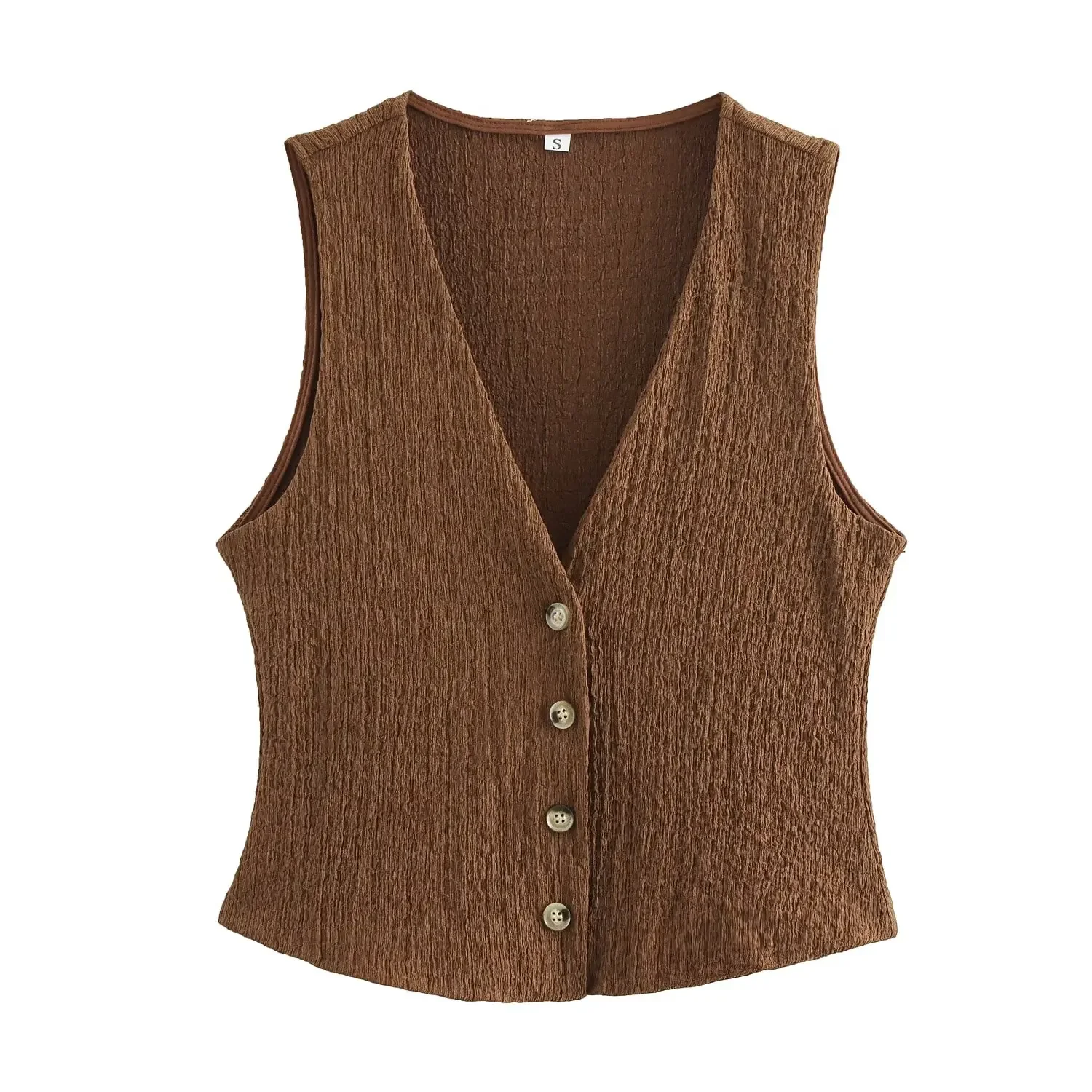 

Knitted Tank Top Women 2025 New Summer Elegant Chic Solid Sleeveless V-neck Single Breasted Camis Female Fashion Slim Vest Tops