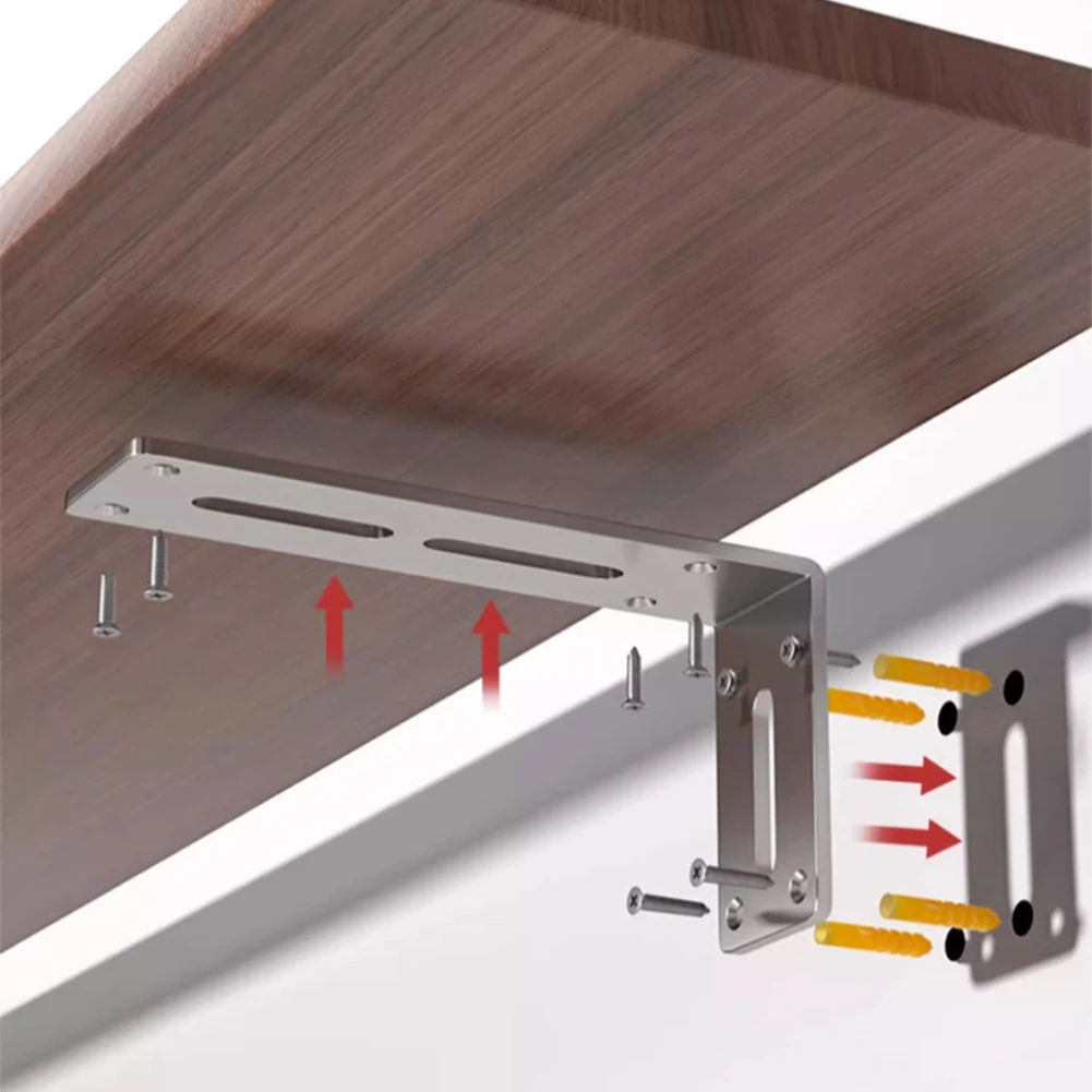 L-Shaped Corner Brackets Shelves Support 90 Degree Angle Bracket Furniture Cabinet ﻿Connection Fixing Fastener Hardware