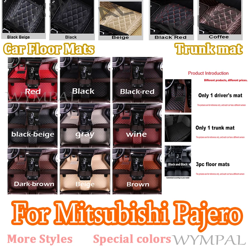 

Luxury Car Floor Mats For Mitsubishi Pajero Sport 2015 2014-2011 (5 seats) Interior Styling Auto Carpets Waterproof carpets