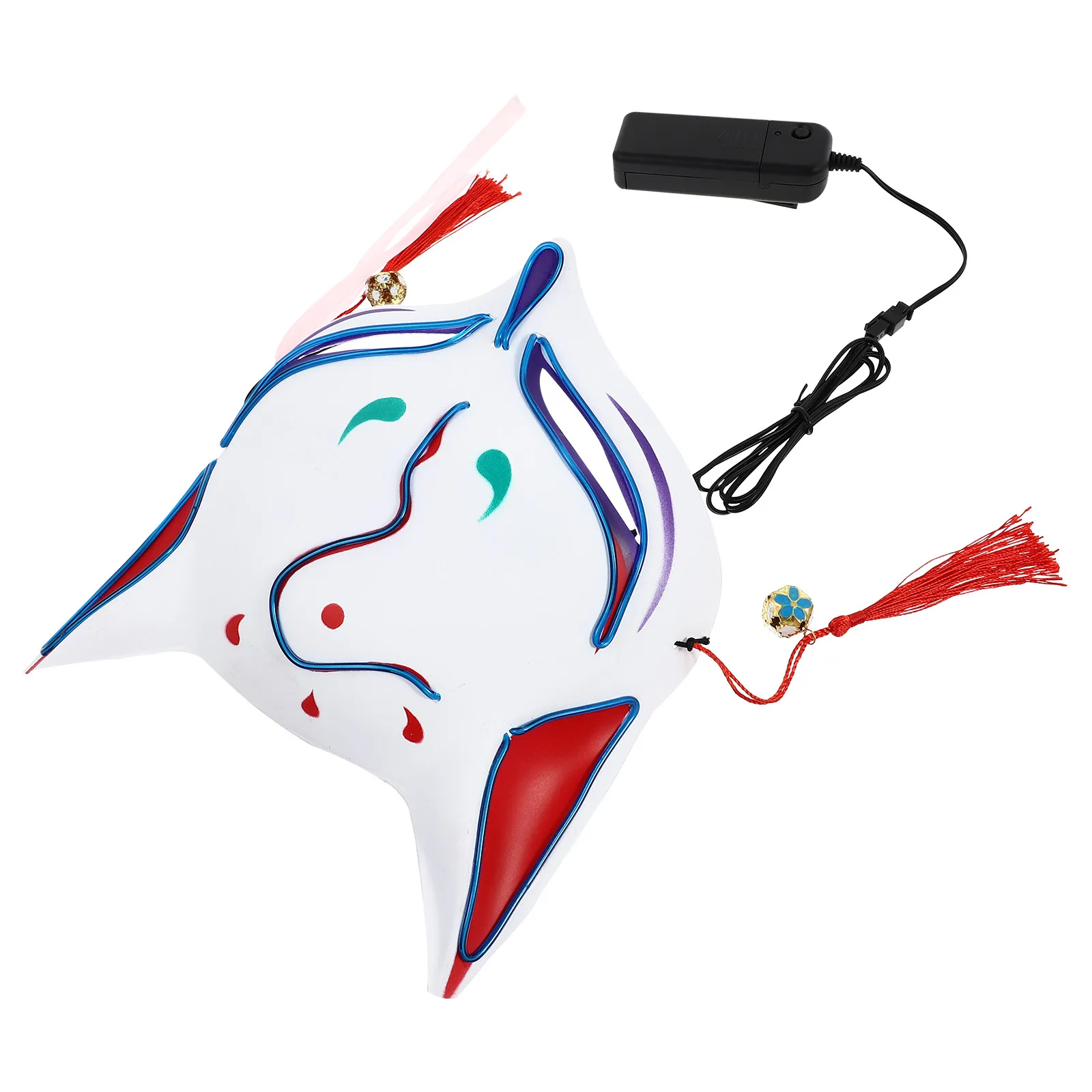 

Маска лисы светящаяся, 1 шт., для Хэллоуина, легко надевается, удобная, для костюмированных вечеринок, декоративных мероприятий и выступлений