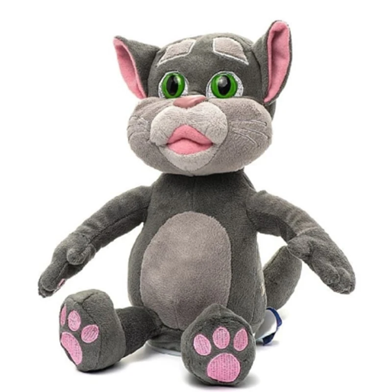 Talking TOM Talk Back Cat Electronic Interactive Soft Plush Toys Talking Pet Cat Toys Fun Interactive Toys Kids Birthday Gifts