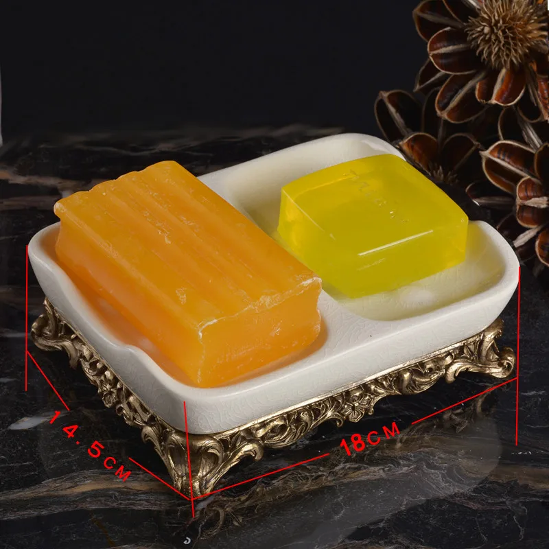 

High-grade Ice Crack Porcelain Soap Soap Dish,European Style Creative Retro Ceramic Soap Box,bathroom Soap Dishes