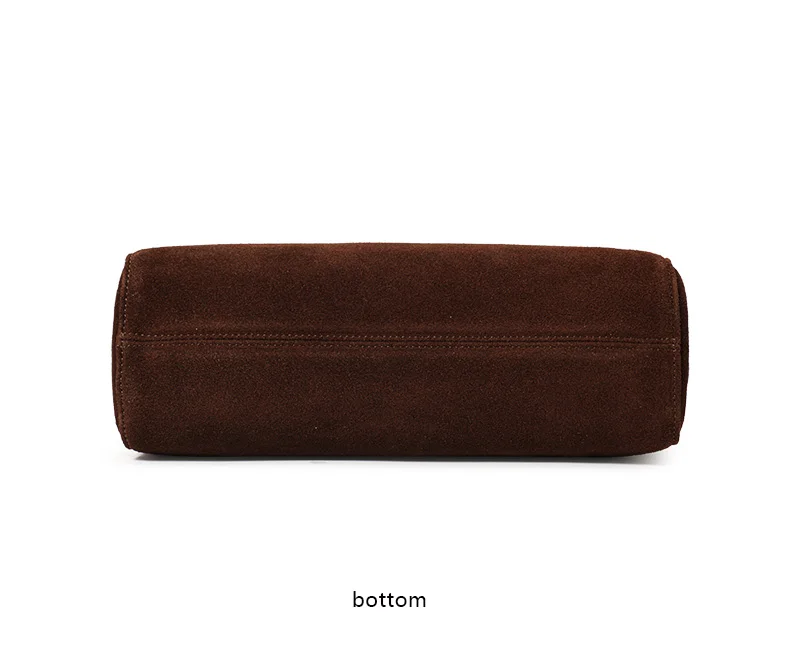 Damen Wildleder- & Leder-Tragetasche, Henkeltasche mit Silber-Verschluss, Damen-Umhängetasche Ideal für Arbeit & Alltag – Detail 10