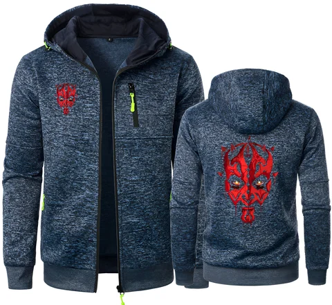 Movie DarthES MaulED Skull Men's Hoodies Sweatshirts Starwar-Stars Warly Jacquard Hoodie Fleece Men Hooded Sweatshirt Pullover