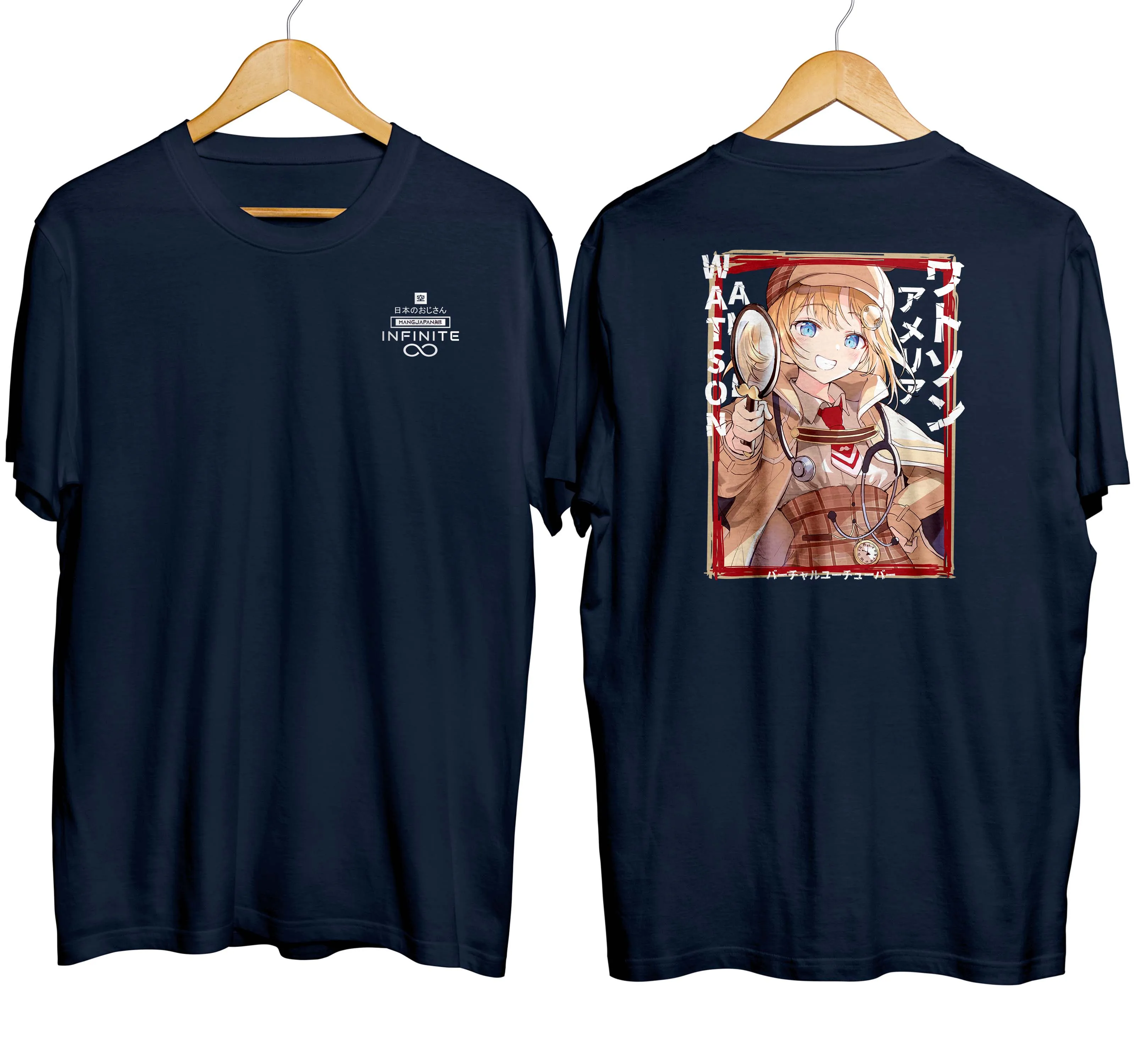 T-shirt distroanime vtuber WATSON AMELIA AME - HOLOLIVE ENG 100% cotton combed Anime Girls Cute Style Comic-Con Surrounding