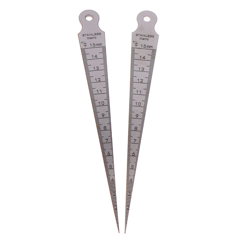 1-15mm 201 Stainless Steel Taper Gauge Feeler Inner Diameter Ruler Hole Measuring Tool DIY For Taper Aperture Scale