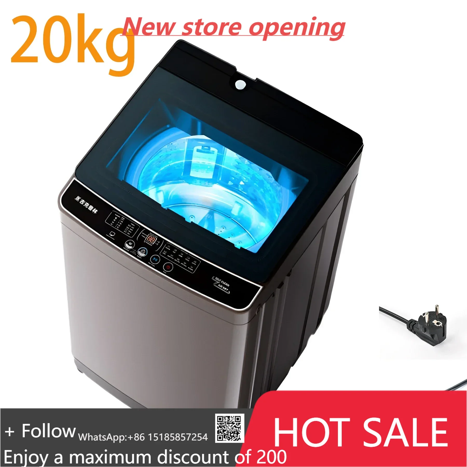 Lavatrice automatica inglese completa da 20 kg con caricamento dall'alto Nuova macchina per eliminare ruote a onde elettriche per uso domestico e alberghiero