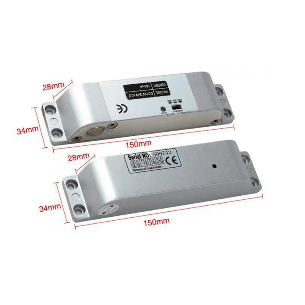 5YOA Electric Drop Bolt Lock DC12V NC Type Electronic Mortise Locks With Adjustable Time Delay Fail Safe Mode For Access Control