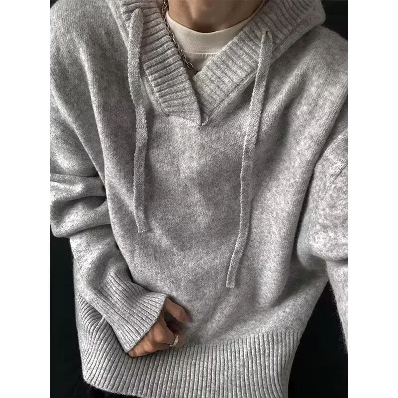 

Мужская вязаная толстовка-худи American Sle, верхняя одежда, для пар, 250 пу, большой размер, осень-зима, уличный стиль, топ