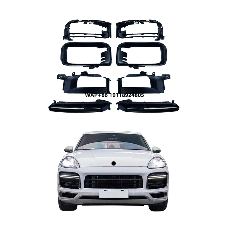 

2019-2023 for Cayenne S/Cayenne GTS Car Modification Upgrade New Front Bumper Double Bar Lights