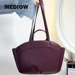 MEDIOW Large Capacity Tote Bags For Women Luxury Designer Handbags Purses 2024 New In PU Top Handle With Inner Pocket Shoulder