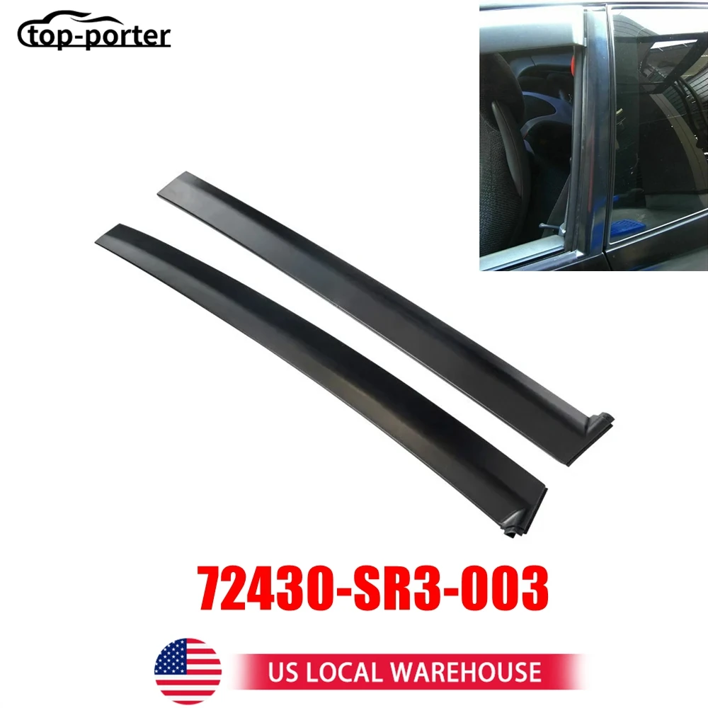 

72430-SR3-003 1Set Windshield A-Pillar Trim Left/Right Molding Door Garnish Trim Pillar Panel For 1992-1995 Honda Civic 2Dr 3Dr