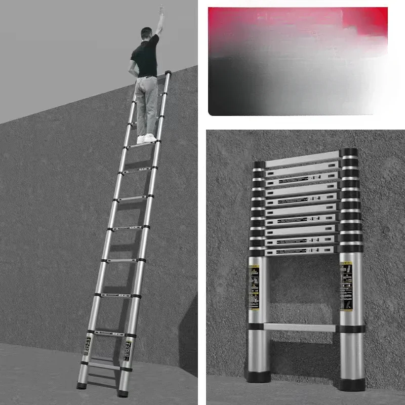 Alloy Telescopic Step Ladder Multi-functional Lifting Engineering Stairs Thickened Herringbone Ladders Folding Stairs