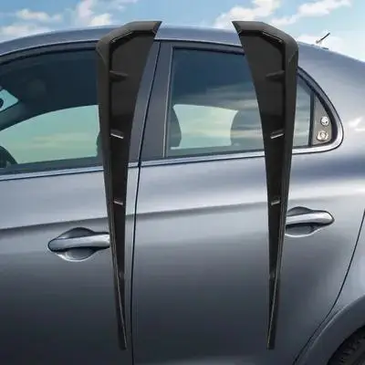 1 paio di adesivi decorativi per ali laterali Accessori esterni per auto impermeabili ABS creativi Facile da applicare Nessun residuo Aria di sfiato laterale automatico