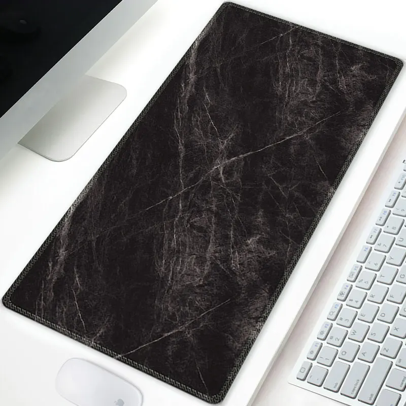 Black marble table pad large mouse pad gaming mouse pad non-slip base stitched mouse pad for computer office keyboard and laptop