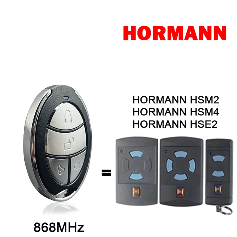 

HORMANN HSM2 HSM4 HSE2 HSE4 HSZ1 HSZ2 HS1 HS2 HS4 Remote Control Garage Door Opener 868MHz Gate Keychain Remote Control