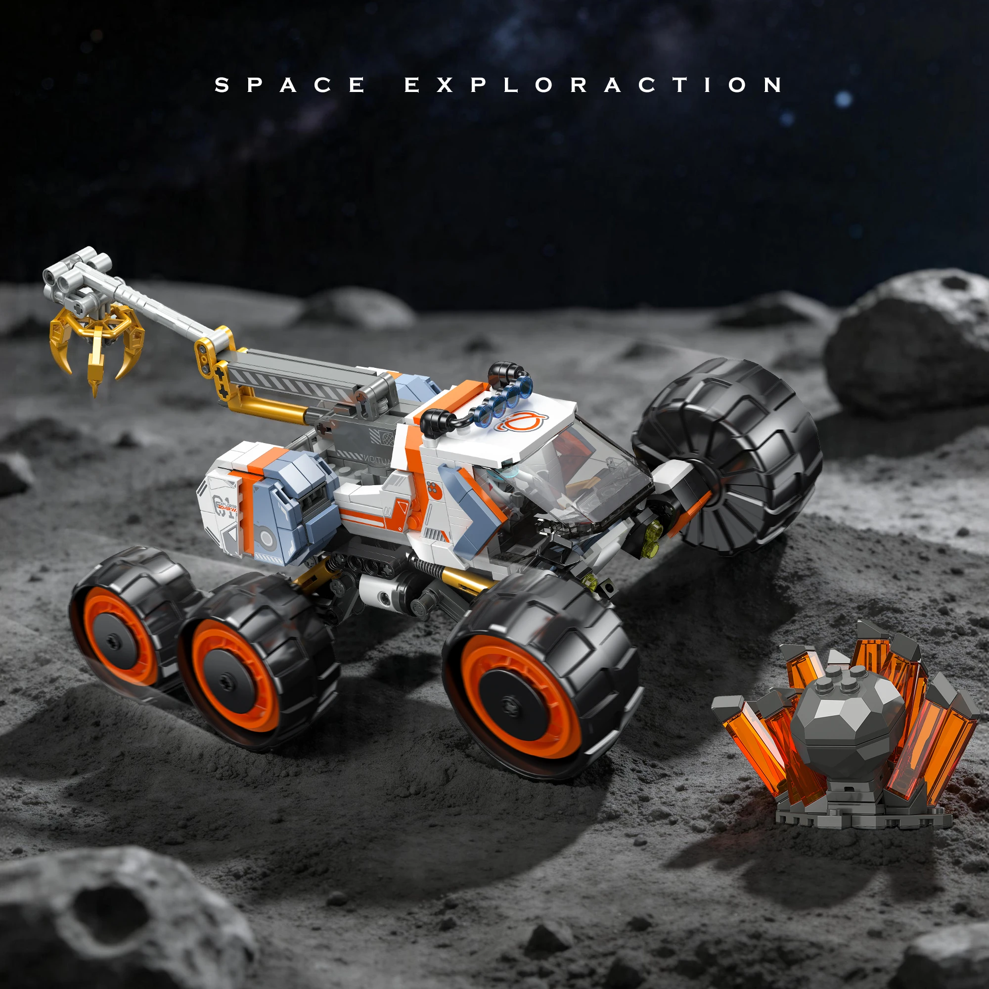 Nouveau modèle de blocs de construction Planet Rover 2026, ensemble de jouets sur le thème de l'astronaut et de l'exploration spatiale pour les passionnés