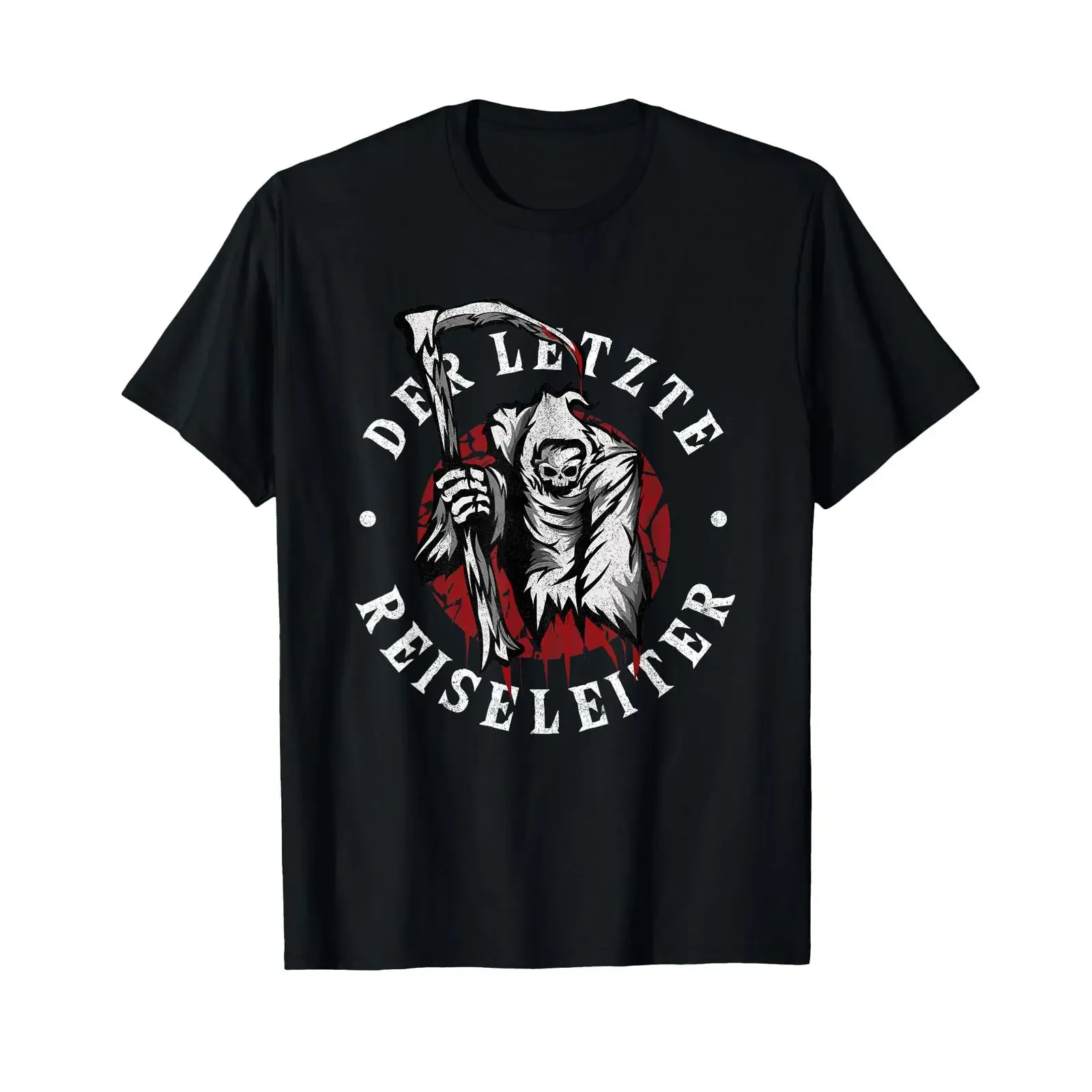 The Last Travel Ladder Grim Reaper Office Companion T Shirt vintage Washed designer clothes fashion homme Casual Soft Stretched