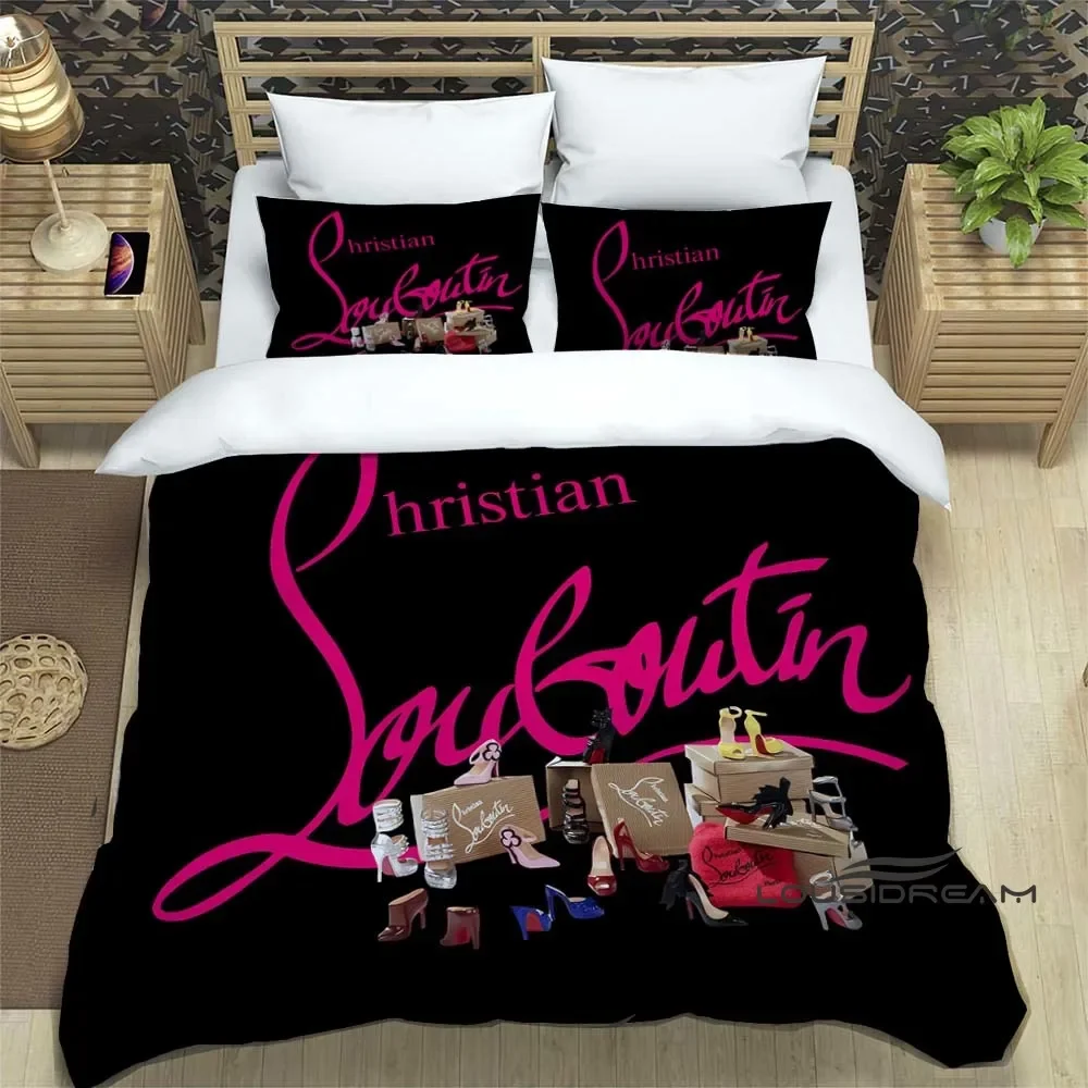 Fashion Christian-louboutin Bedding Set 3D Printing Home Decoration Boy Girl King Size Bedding Set Quilt Cover Pillowcas