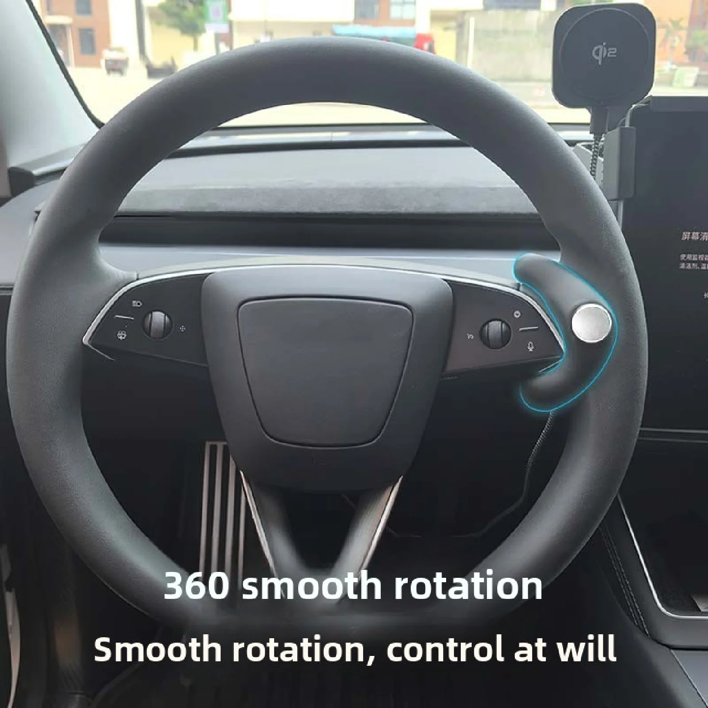 Nouveau Bouton Rotatif de Volant 2026 pour Tesla Model 3 Highland, Model Y Juniper YL 2025-2026 – Aide à la Conduite à Une Main