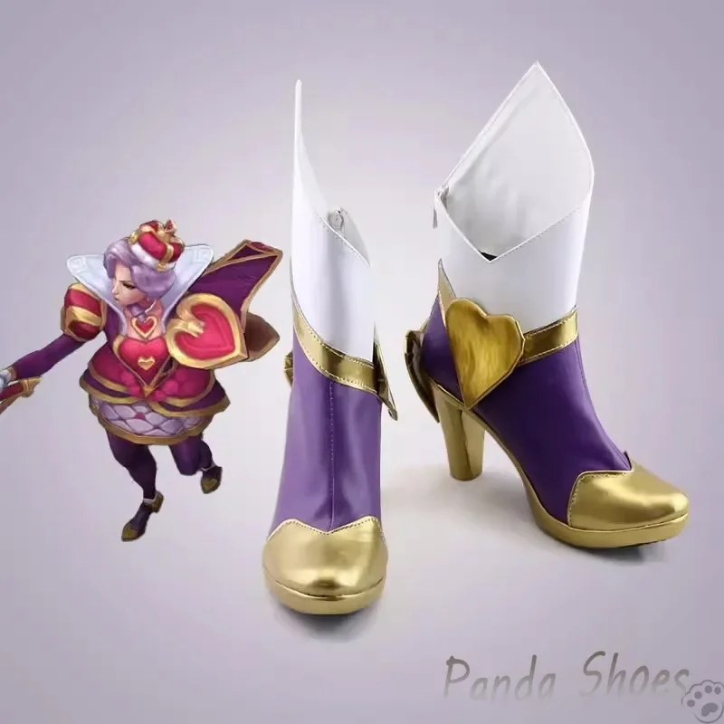 รองเท้าคอสเพลย์ฟิโอรา LOL จากเกม League of Legends รองเท้าคอสเพลย์ Grand Duelist ฟิโอรา ลอว์เรน อุปกรณ์ประกอบชุดคอสเพลย์สำหรับฮาโลวีน