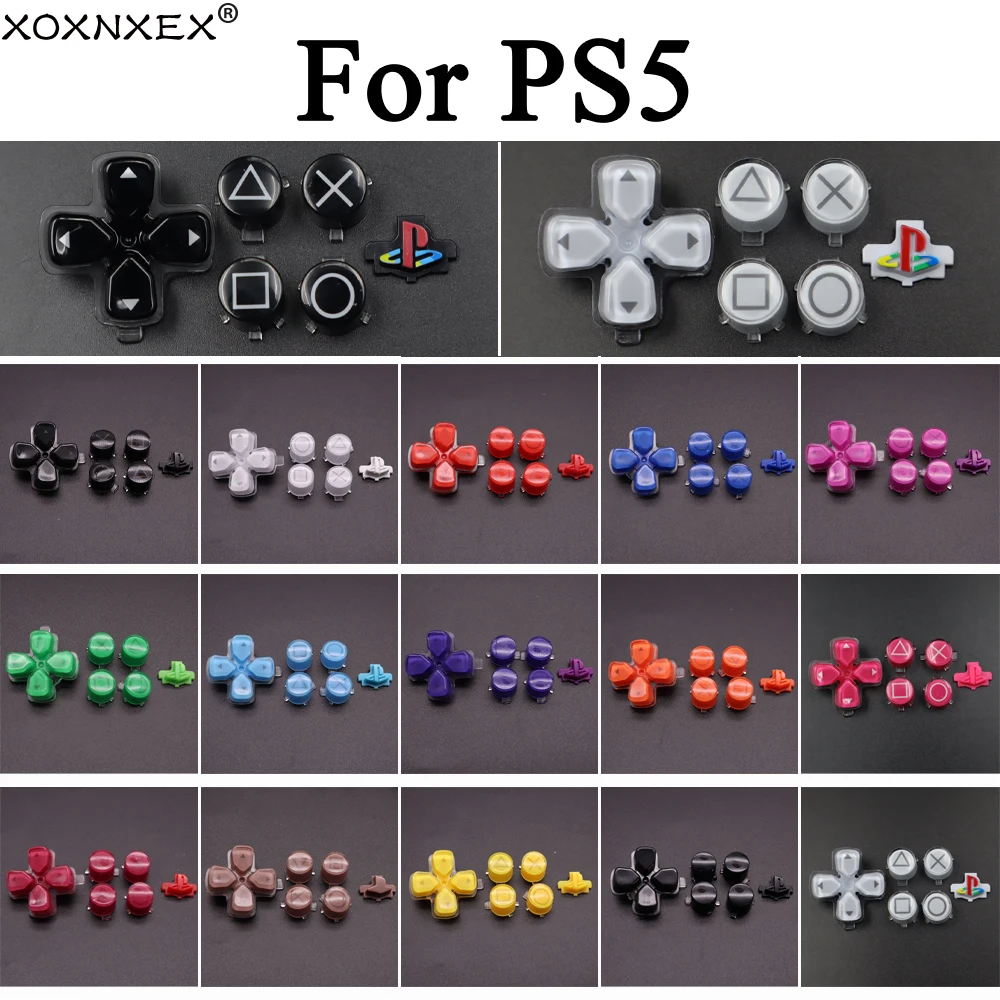 1 مجموعة ل PS5 تحكم استبدال Dpad و ABXY هلام أزرار الزناد مفاتيح إصلاح جزء زر المنزل العودة مفتاح الطاقة الخلفي