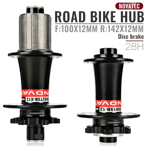 Imagen 2 del producto NOVATEC D981 D982 100x12MM 142x12MM 28 agujeros bicicleta de carretera freno de disco rodamiento buje de bicicleta para HG 8 9 10 11S
