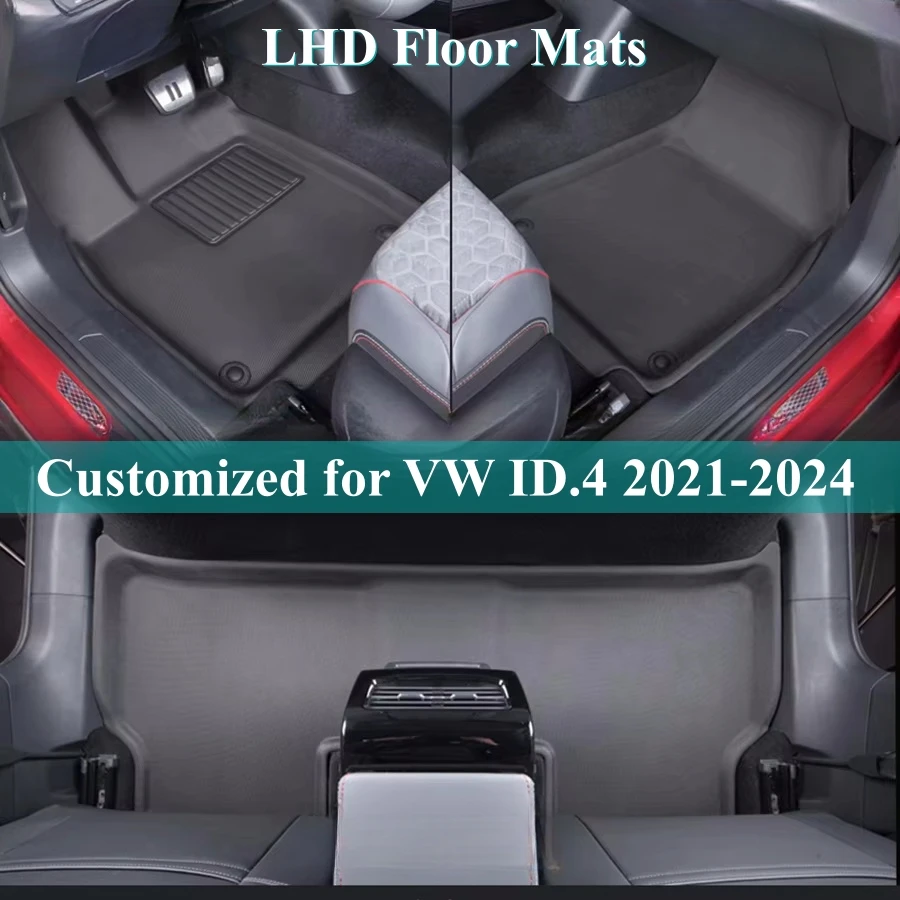

Для Volkswagen ID.4 2024 2023 2022 XPE автомобильные коврики защита от атмосферных воздействий пылезащитные VW ID.4 водонепроницаемые напольные вкладыши с левым рулем