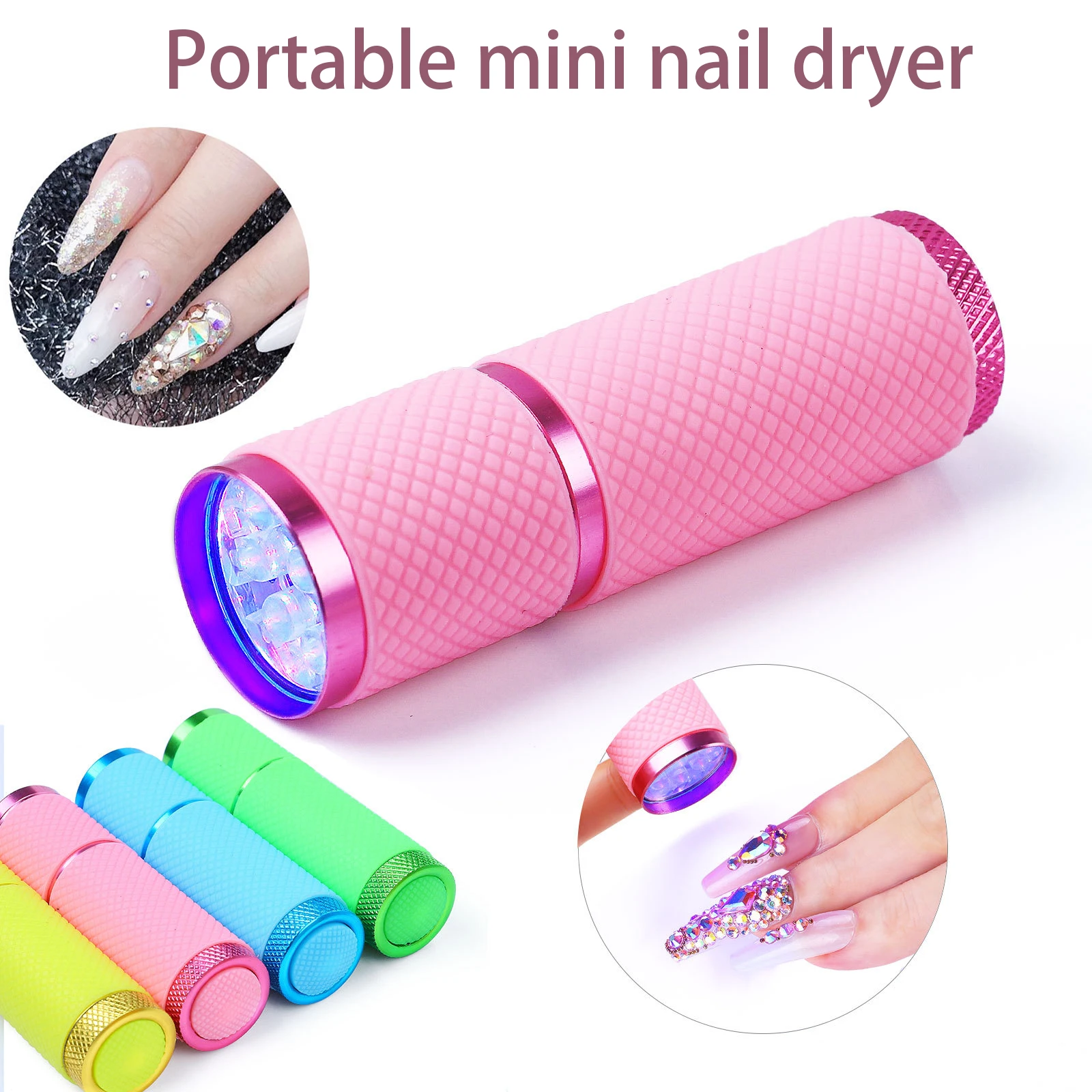 Draagbare Salon Quick Dry 9 LED Nageldroger Machine Thuis Gehard Tool Professionele UV LED Nagellamp Mini Zaklamp Nail Art Machine