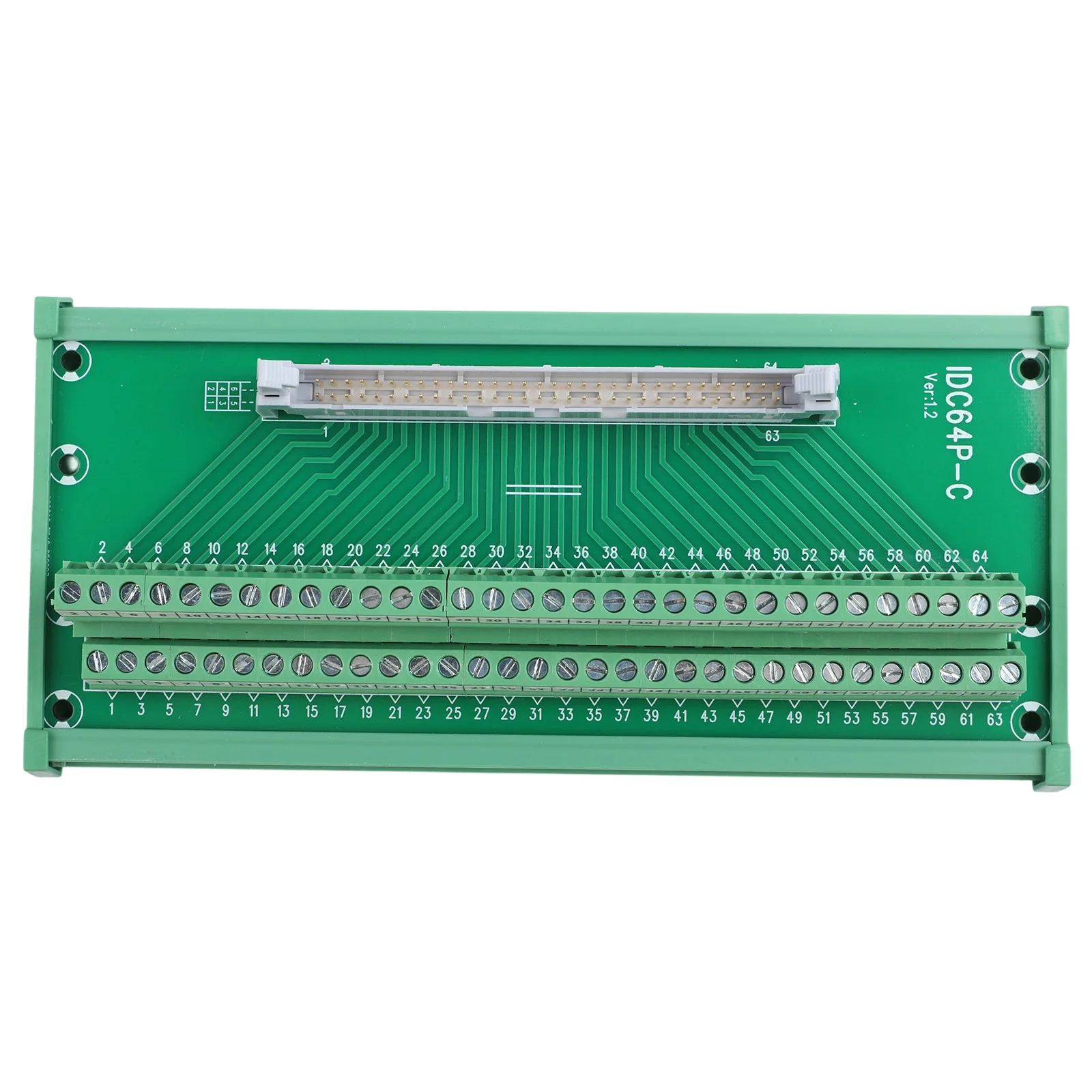 IDC64P 64 Pin C Type Terminal Block with Shell for industrial Control Wiring and for plc Interface Applications
