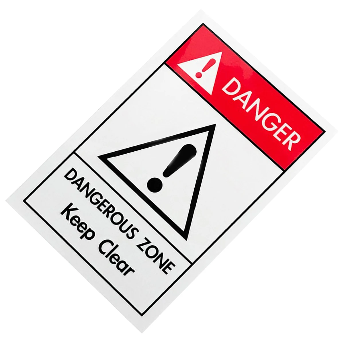 

Water Proof Warning Sign Danger Zone Pp Synthetic Paper Dangerous for Machinery