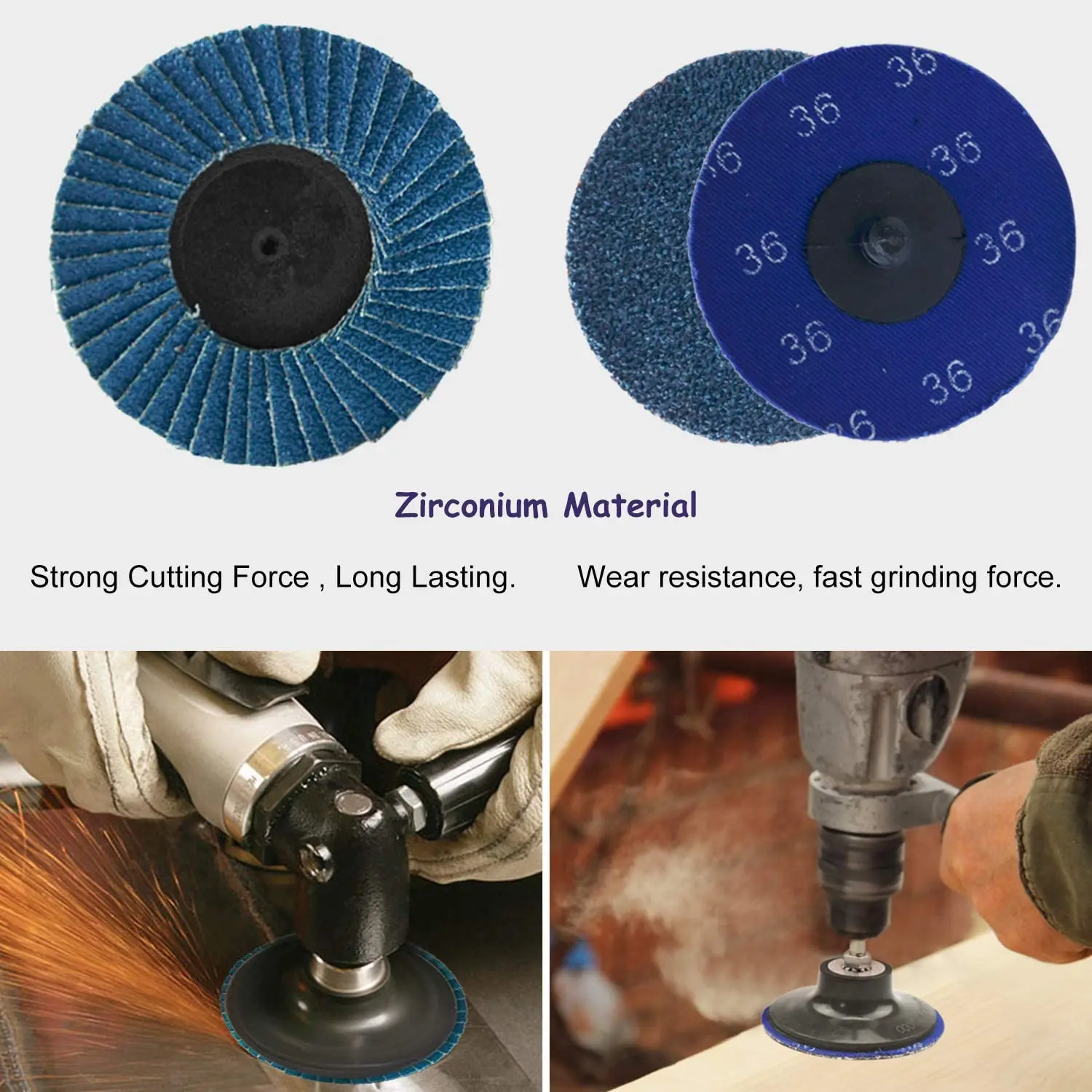 2Inch Grinder Discs 28PCS Set Assorted Roll Lock Sanding Discs Surface Conditioning Disc Polish Disc with 1/4" Holder