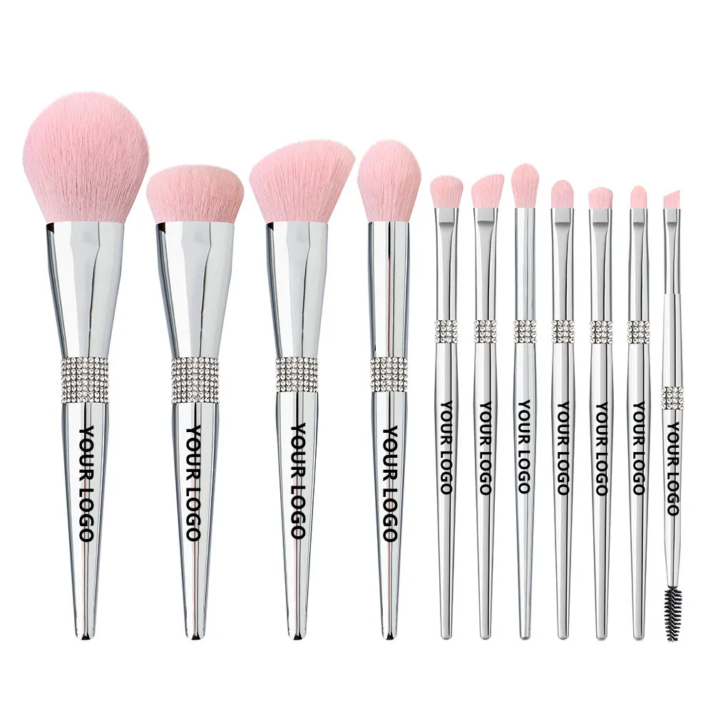 

Luxury Makeup Brushes Set Private Label Professional Pink Synthetic Hair Foundation Powder Contour Eyeshadow Make up Brushes