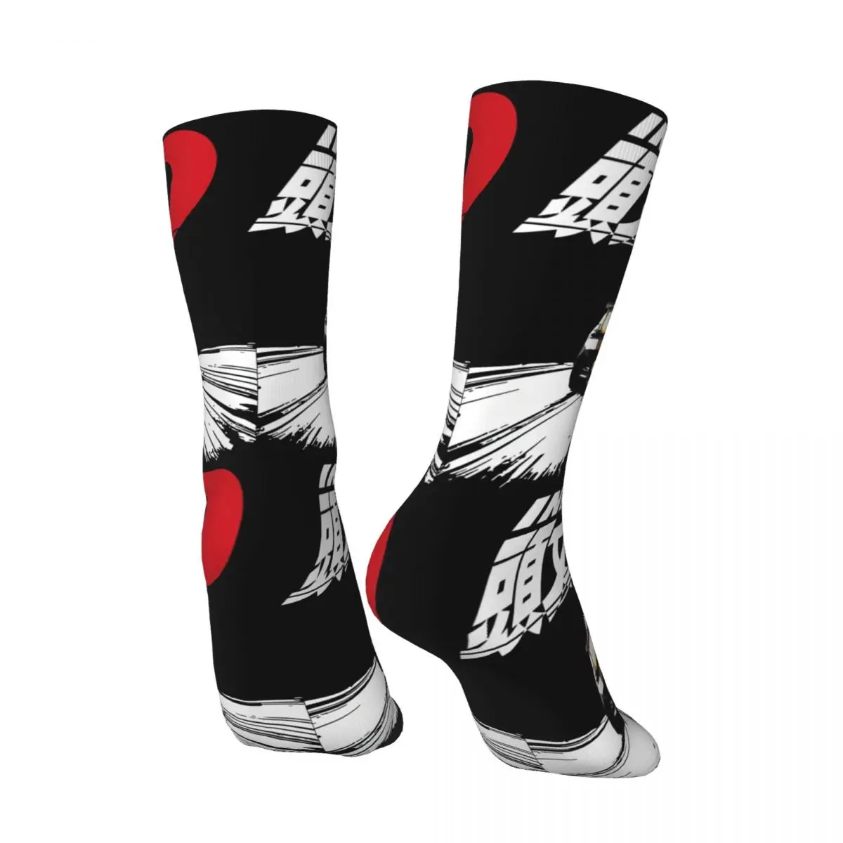 Funny Crazy Sock for Men Y2k Initial D AE86 Hip Hop Harajuku Initial D Happy Quality Pattern Printed Boys Crew compression Sock