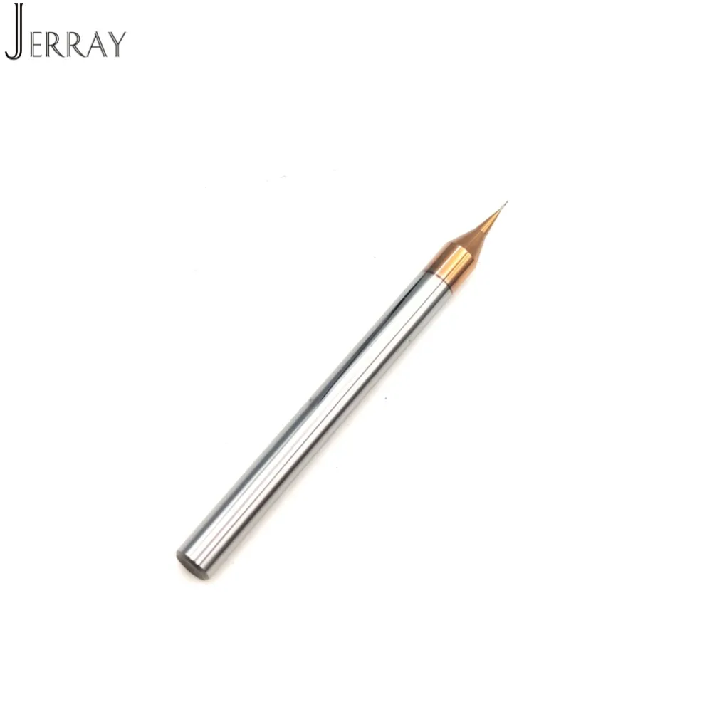 JERRAY D0.2 0.3 0.4 0.5 0.6 0.7 0.8 0.9 HRC55 60 2 المزامير مايكرو كربيد شقة نهاية مطحنة مربع نهاية مطحنة CNC نهاية قاطعة المطحنة