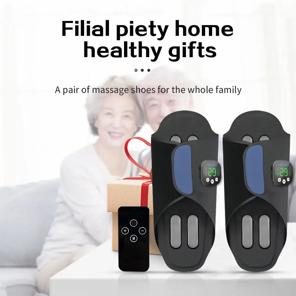 

New Rechargeable EMS Electric Foot Massager Muscle Remote Control 10 Modes