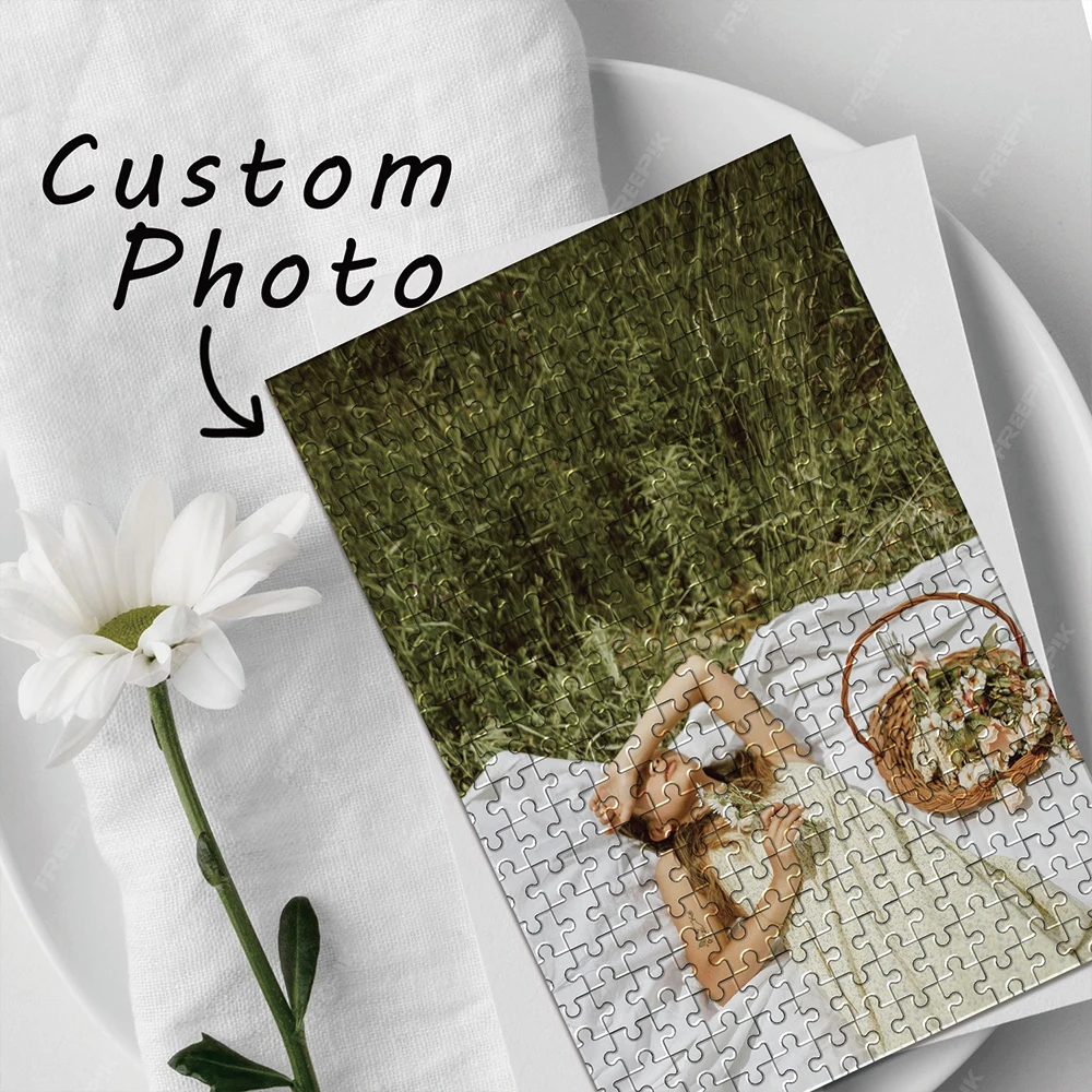 35/300/500/1073pcs Personalized Custom Photo Puzzle Selfie Photo DIY Photo Puzzle Portrait Handmade Birthday Gift Upload Photo