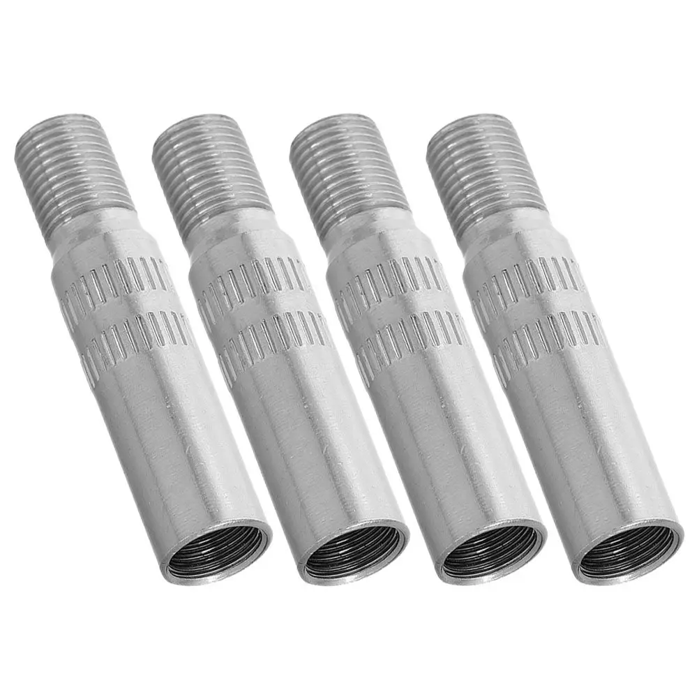 4Pcs Chrome-Plated Metal Tire Valve Extensions for Car Motorcycle Bicycle Easy Install Tire Inflation Tool Automotive Supply
