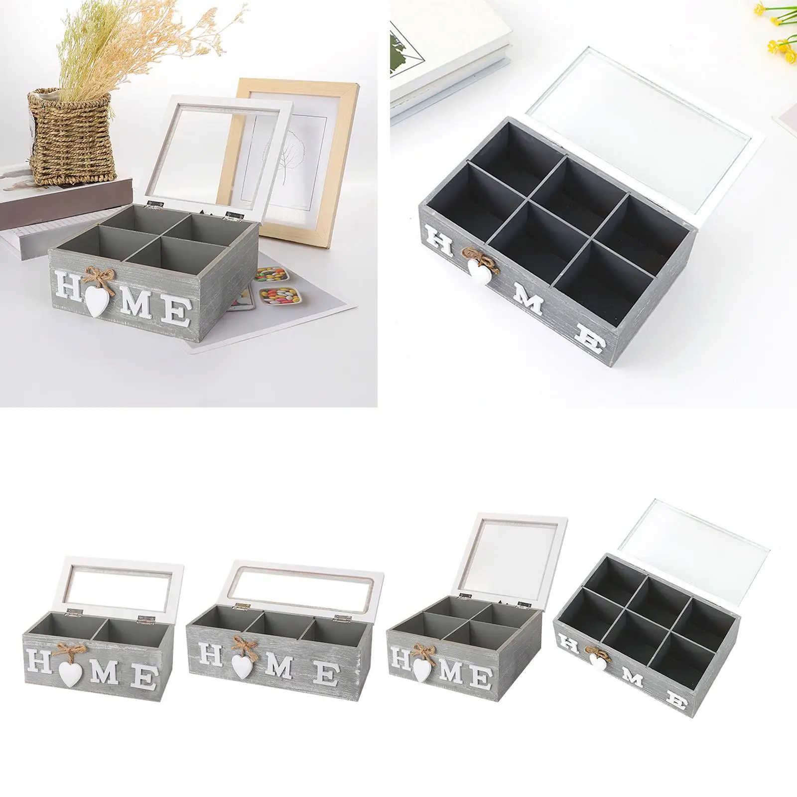 

Reusable Tea Bag Caddy Box Jewelry Box Tea Box Organiser for Desktop Kitchen Home Decor