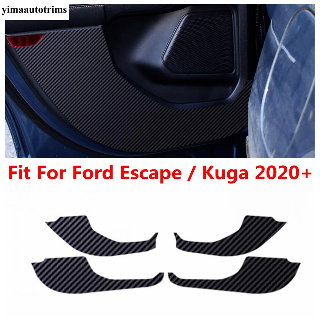 

Car Side Door Anti Kick Film Edge Protective Pad Mat Carbon Fiber Syle Stickers Accessories For Ford Escape / Kuga 2020 - 2025