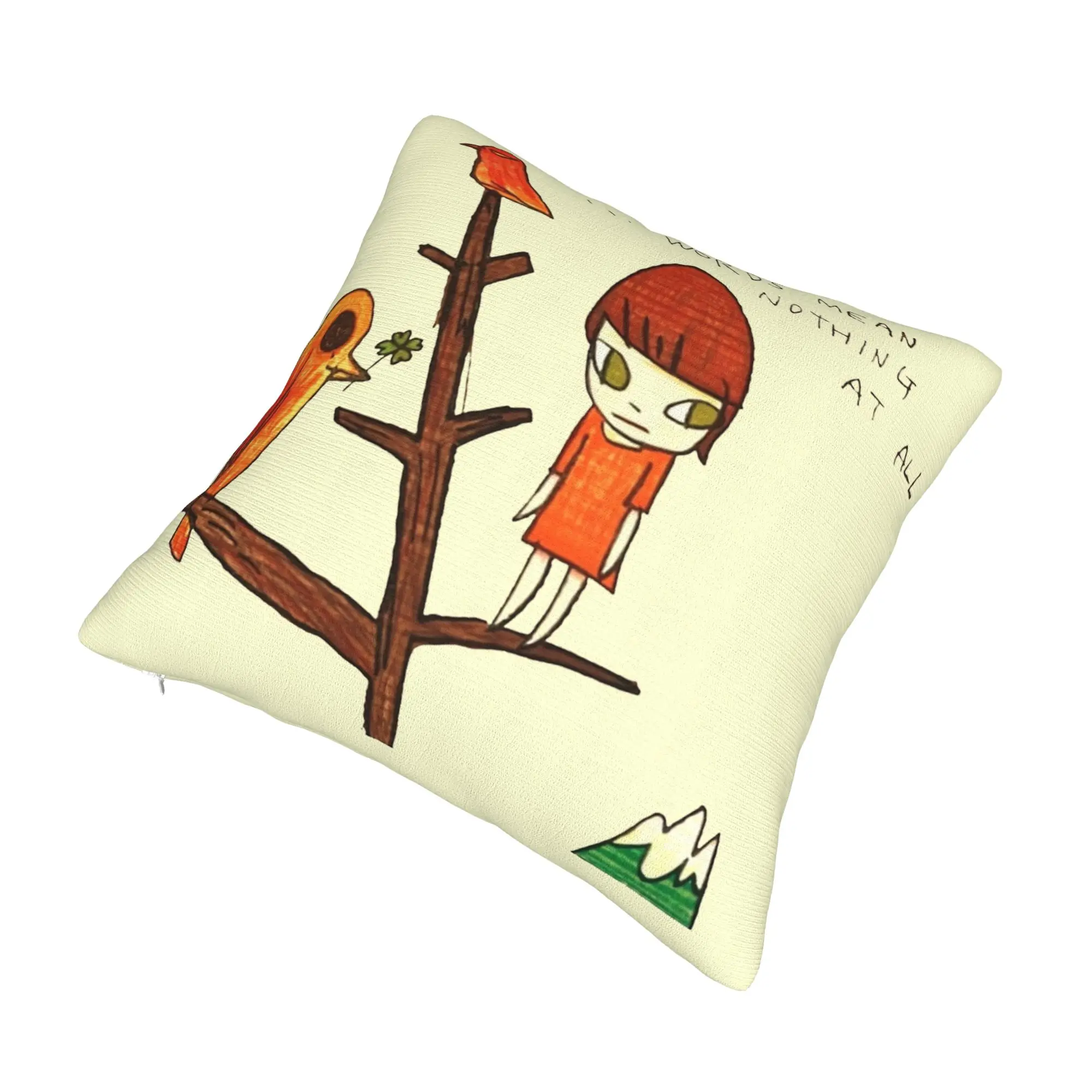 Soft and Sweet Home Yoshitomo Nara  Decorations Pillowcases Merch  Pillow Covers Square Multi-Size