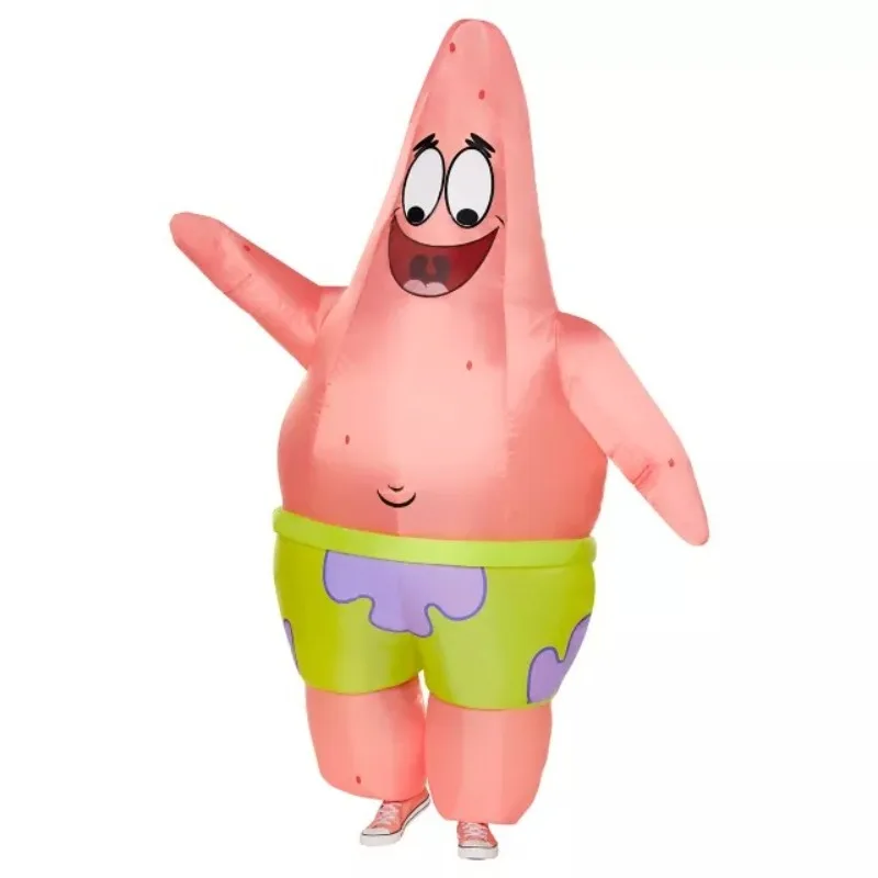 Aufblasbares Big Star-Kostüm für Erwachsene, Deluxe Edition (dreidimensionale Augen beweglich) – Spongebob Anime Big Star Charakter verkleiden sich