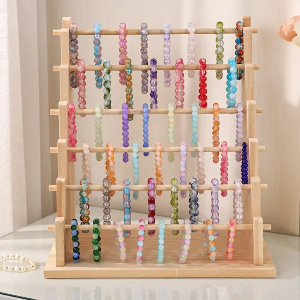 

High-quality Solid Wood Bracelet Display Stand 4/6 Layer Multistep Ladder Jewelry Organizer Strong Load-bearing Bracelet Holder