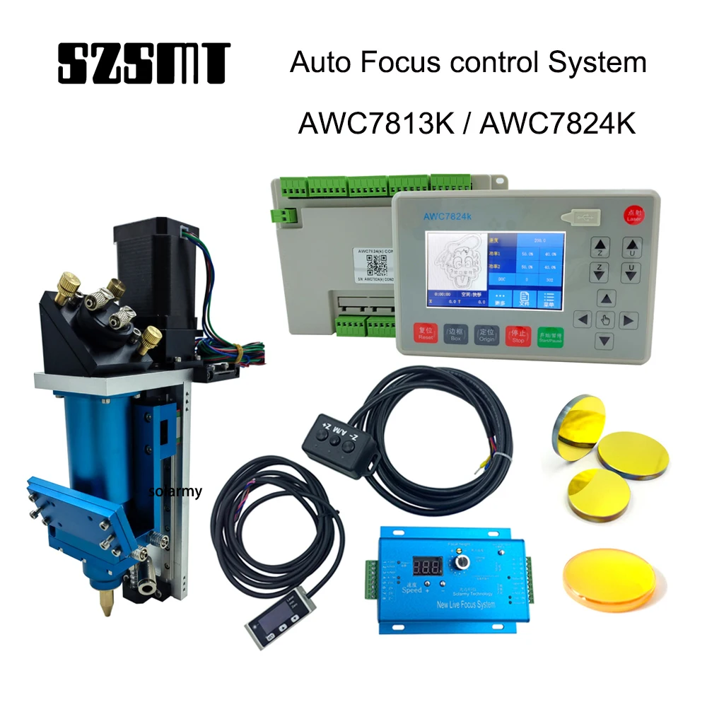 Trocen Non-Metal Auto Focus Whole Set Laser Control System AWC7813 Control Card For 60W-300W CO2 Laser Cutting Machine