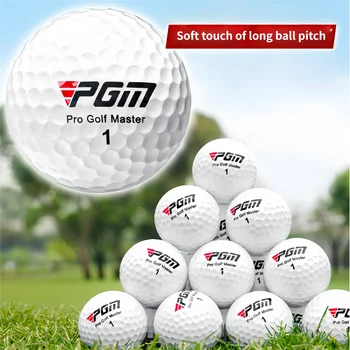 PGM Official 3-Layer Premium Golf Balls Practice Compet Performance Training for Distance Straight Shots Golf Design for Sports