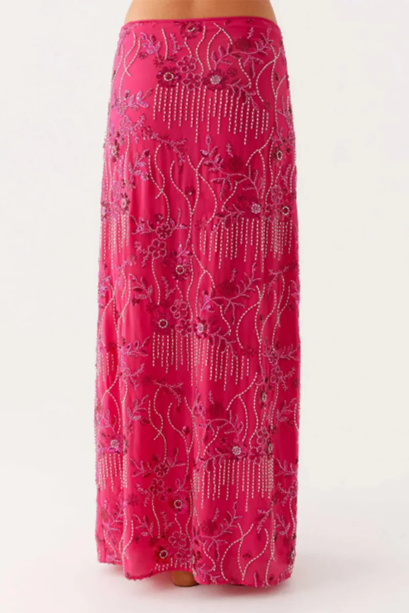 Falda bordada personalizada para mujer en verano 2025, nueva falda de media longitud Sexy y adelgazante
