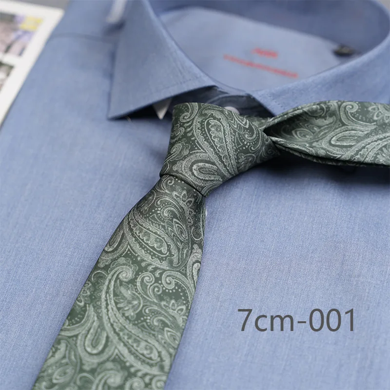 Новый тренд с цветочным принтом, повседневный принт, 7 см, мужской галстук с винтажным узором, группа, вечеринка, офис