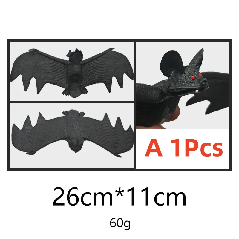 LUOZZY 1 juego de accesorios de Halloween para ratas y murciélagos falsos para Halloween, decoración de murciélagos espeluznantes LUOZZY 1 juego de accesorios de Halloween para ratas y murciélagos falsos para Halloween, decoración de murciélagos espeluznantes