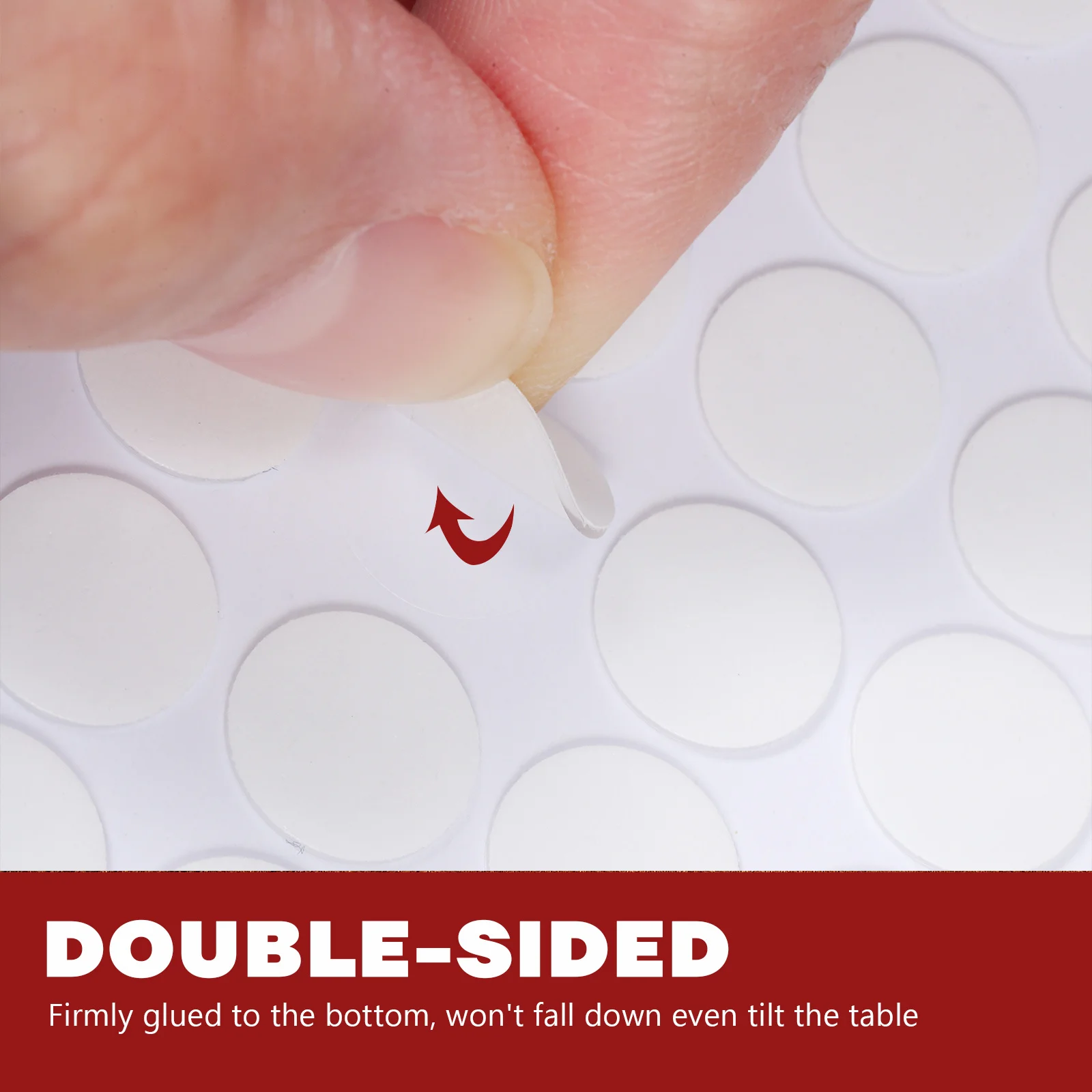 FUNOMOCYA 300 قطعة نقاط لاصقة مزدوجة الجوانب 10x0.5 مللي متر ملصقات شفافة قابلة للإزالة للحرف اليدوية والصور سهلة الاستخدام #4