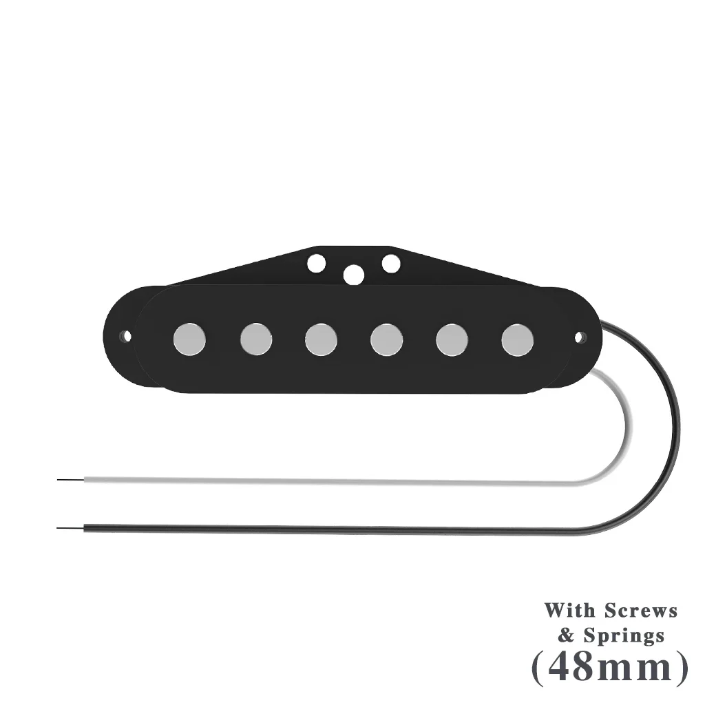 نظرة لاقط الغيتار الكهربائي لفائف واحدة لاقط الرقبة لاقط القطب المسطح للجيتار الكهربائي ST الغيتار 48 مللي متر